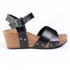 Alessio Hi Wedge Fashion Sandal Cork - Black