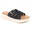 Alessio Interlaced Slide Sandals - Black