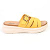 Alessio Interlaced Slide Sandals - Yellow