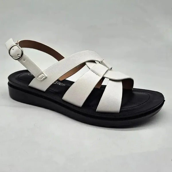 Alessio Interstrap Slingback Sandal - White