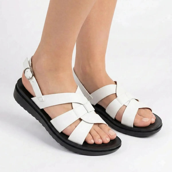 Alessio Interstrap Slingback Sandal - White