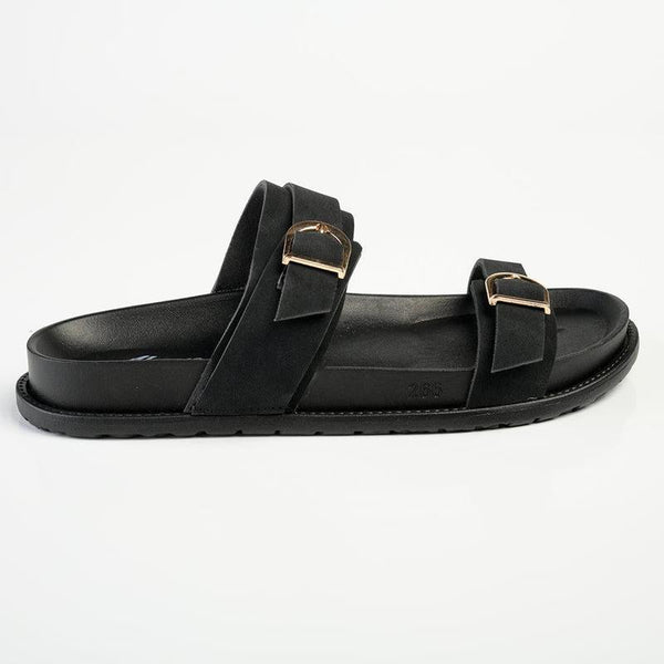 Alessio Jany Push in Sandal - Black-Alessio-Buy shoes online