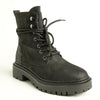 Alessio Kate Chunky Military Boot - Black Glitter-Alessio-Buy shoes online
