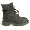 Alessio Kate Chunky Military Boot - Black Glitter-Alessio-Buy shoes online