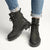 Alessio Kate Chunky Military Boot - Black Glitter