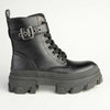 Alessio Kora Chunky Military Boot - Black-Alessio-Buy shoes online