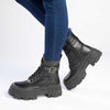 Alessio Kora Chunky Military Boot - Black-Alessio-Buy shoes online