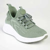 Alessio Ladies Chunky Sole Fly Knit Lace Up Sneaker - Sage Green