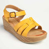 Alessio Ladies Platform Fashion Sandal - Mustard-Alessio-Buy shoes online