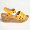 Alessio Ladies Platform Fashion Sandal - Mustard-Alessio-Buy shoes online