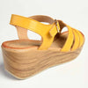 Alessio Ladies Platform Fashion Sandal - Mustard-Alessio-Buy shoes online