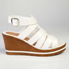 Alessio Ladies Strappy Wedge - White-Alessio-Buy shoes online