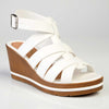 Alessio Ladies Strappy Wedge - White-Alessio-Buy shoes online