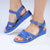 Alessio Lea Strap Wedge Sandals - Denim-Alessio-Buy shoes online