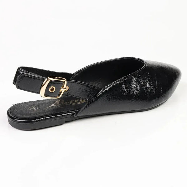 Alessio Pointy Mule - Black