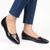 Alessio Pointy Toe Ballerina Flats - Black