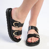 Alessio Push-In Fashion Comfort Slides - Black-Alessio-Buy shoes online