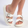 Alessio Push-In Fashion Comfort Slides - White-Alessio-Buy shoes online