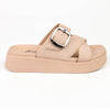 Alessio Push In Platform Sandals - Nude