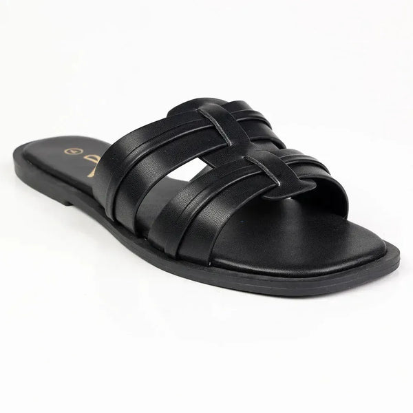 Alessio Push In Sandal - Black