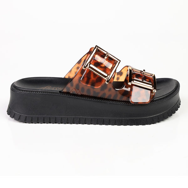 Alessio Push In Vinyl Sandals - Tortoise Shell
