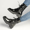 Alessio Rosanne Double buckle Boot - Black-Alessio-Buy shoes online