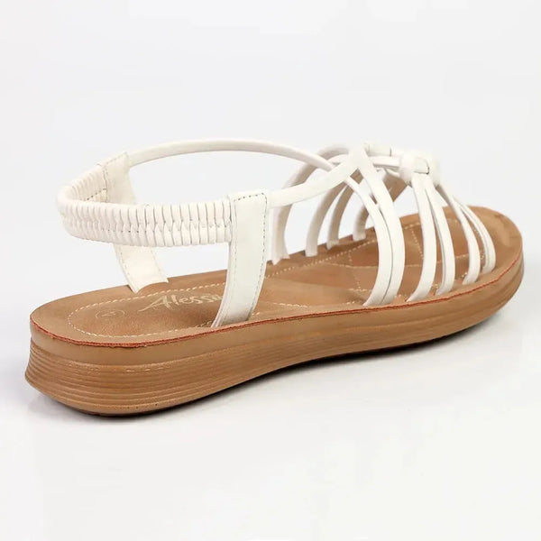 Alessio Strappy Sandal - White