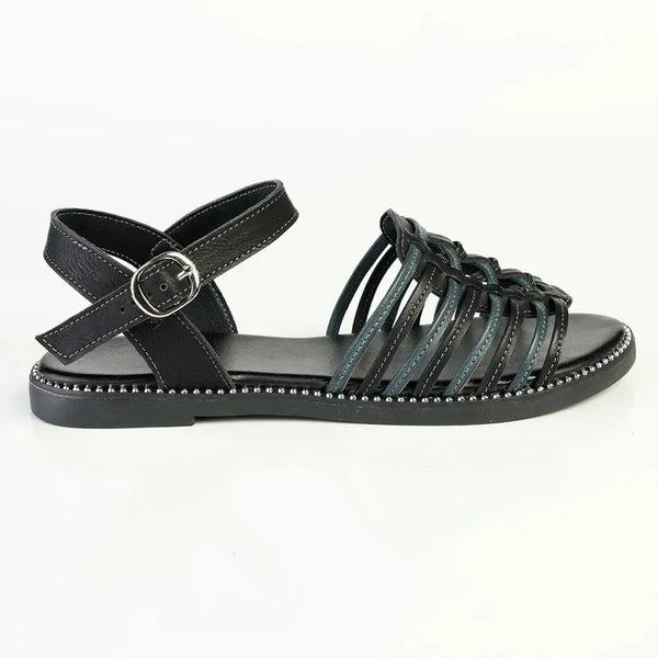 Alessio Strippy Sandal - Black Combo