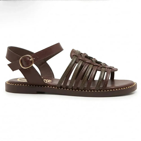 Alessio Strippy Sandal - Chocolate Combo