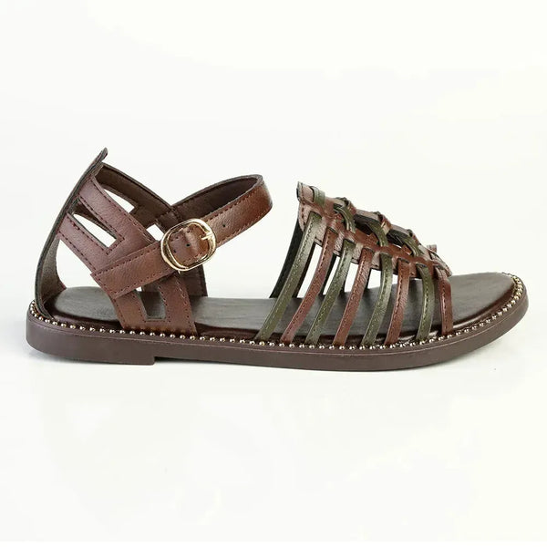 Alessio Strippy Sandal - Chocolate Combo