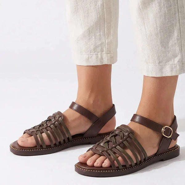 Alessio Strippy Sandal - Chocolate Combo