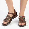 Alessio Strippy Sandal - Chocolate Combo