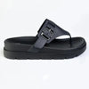 Alessio Thong Fashion Sandal - Black Mono