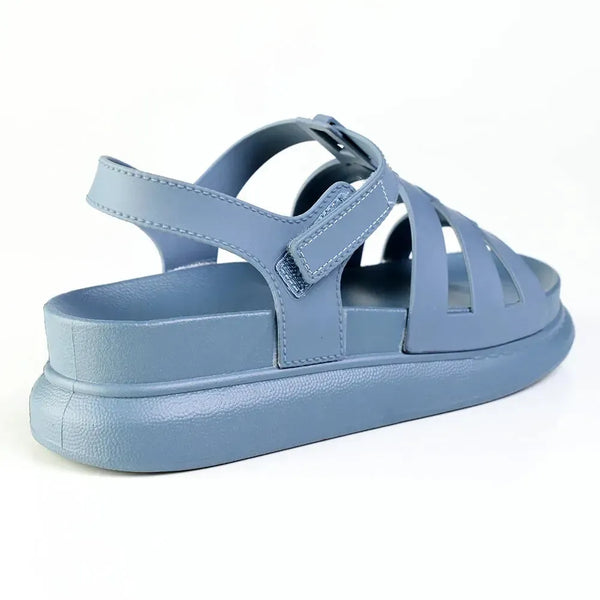 Alessio Three Strap Sling Footbed Sandal - Blue