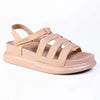Alessio Three Strap Sling Footbed Sandal - Nude