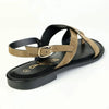 Alessio Toe Post Flast Sandal - Olive/Black