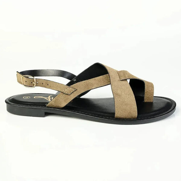 Alessio Toe Post Flast Sandal - Olive/Black