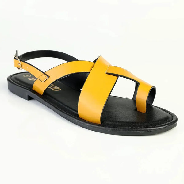 Alessio Toe Post Flast Sandal - Yellow