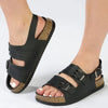 Alessio Two Buckle Sling Jelly Burk Sandal - Black