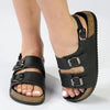 Alessio Two Buckle Sling Jelly Burk Sandal - Black