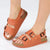 Alessio Two Buckle Sling Jelly Burk Sandal - Orange