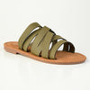 Bucci ladies Flat Push In Sandal - Olive-Seven7-Buy shoes online