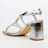 Butterfly Feet Amelle1 Block Heel Sandals - Silver