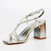 Butterfly Feet Amelle1 Block Heel Sandals - Silver