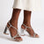 Butterfly Feet Amelle1 Block Heel Sandals - Silver