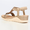 Butterfly Feet Camille 1 T-Bar Wedge Sandals - Champagne