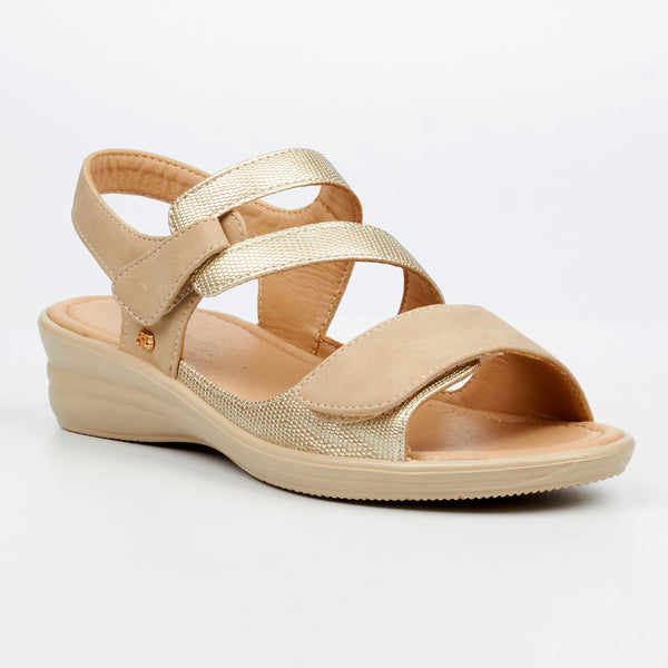 Butterfly Feet Chrissy 4 Wedge Sandal - Champagne