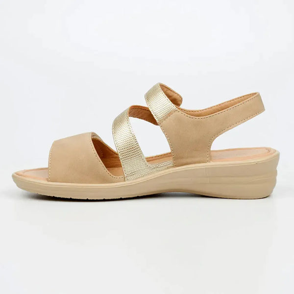 Butterfly Feet Chrissy 4 Wedge Sandal - Champagne