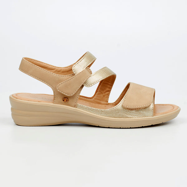 Butterfly Feet Chrissy 4 Wedge Sandal - Champagne