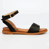 Butterfly Feet Ellie 1 Flat Ankle Tie Sandal - Black
